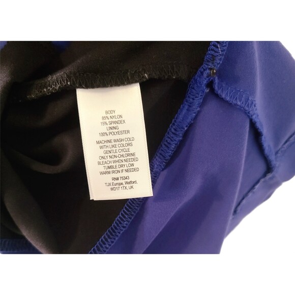 Cynthia Rowley | Blue Color Block Racerback Stretch Tank Dress, Size L (10-12) - Picture 6 of 6